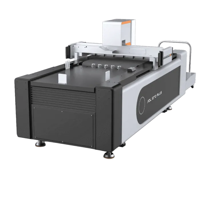 End view of the AOL 1070PLUS digital cutting plotter