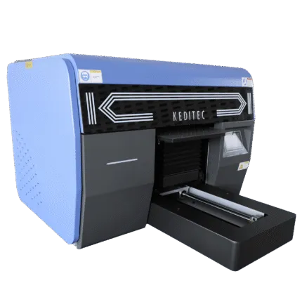 Keditec K-301UV UV flatbed printer with blue enclosure