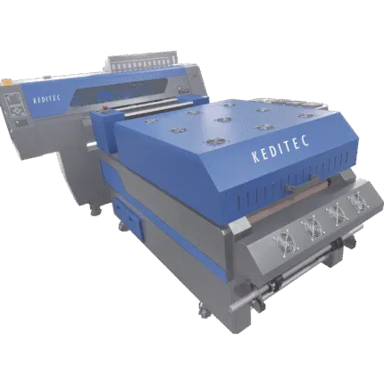 Angled view of the Keditec K2-60DTF direct-to-film printer