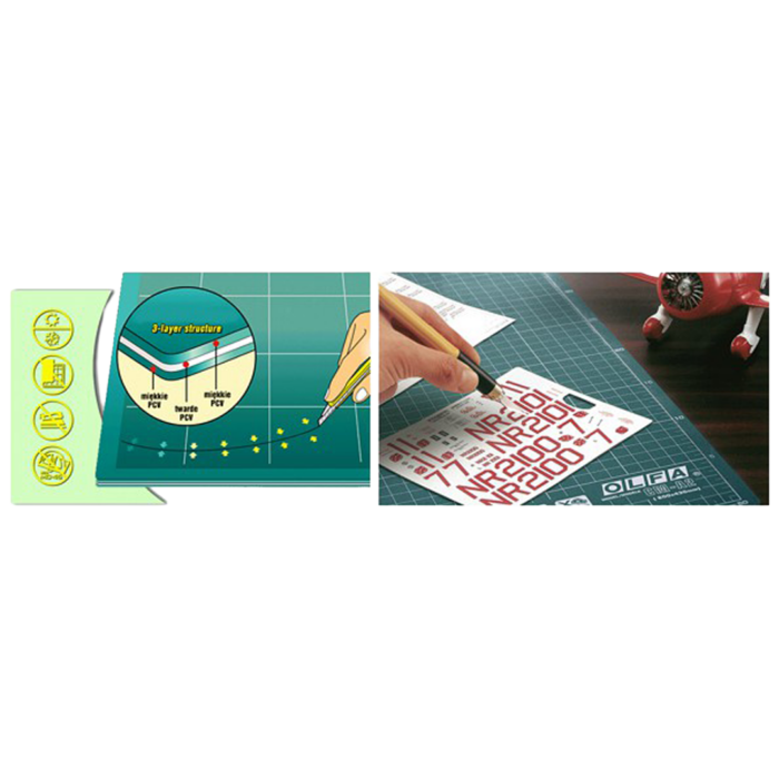 OLFA CM-A2 Multi-Purpose Self-Healing Cutting Mat – 620 × 450 mm - Image 2